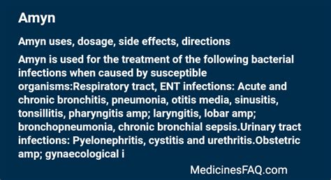 Amyn: Uses, Dosage, Side Effects, FAQ .